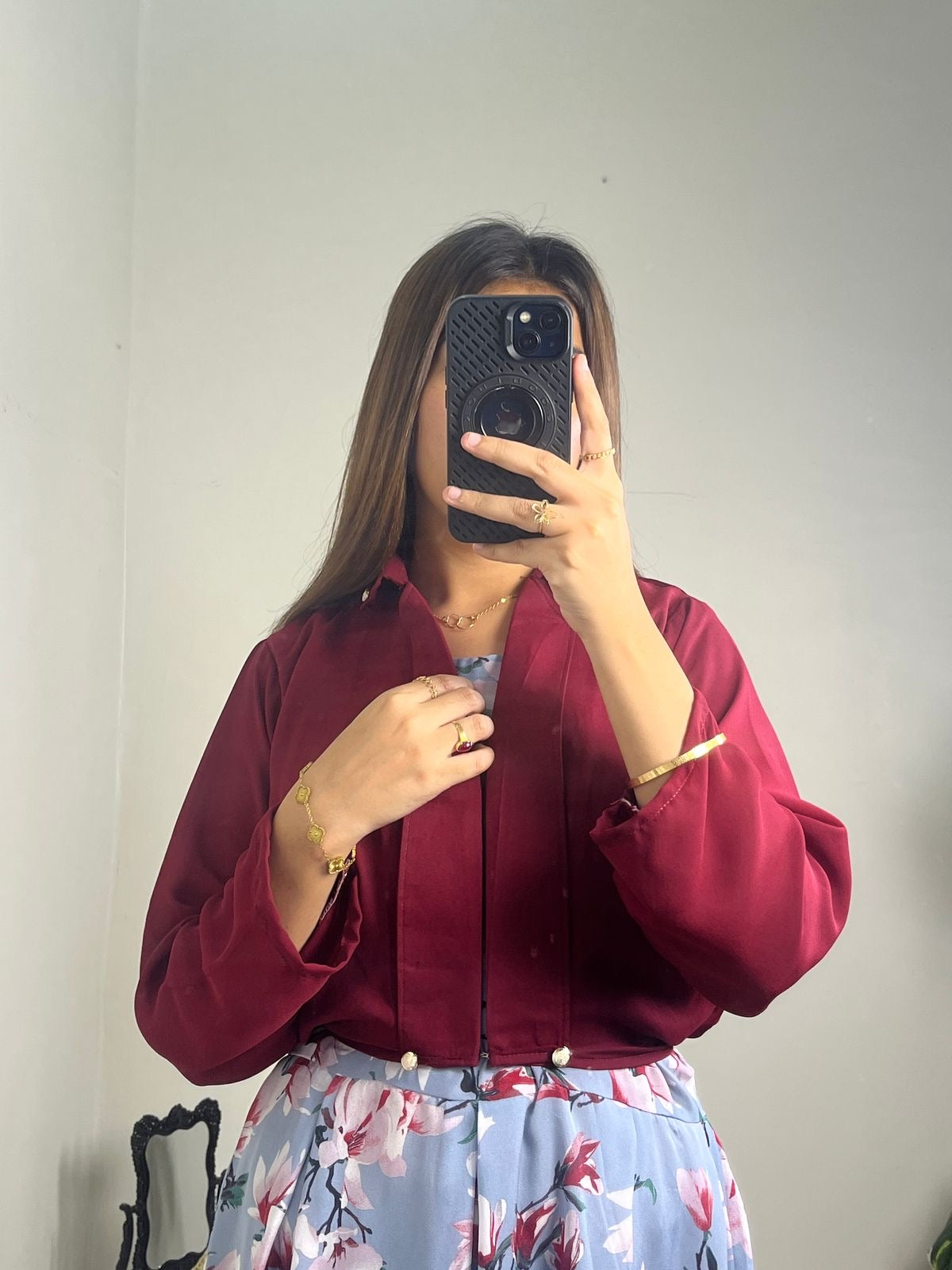 Long Frock Coat Lilac Maroon