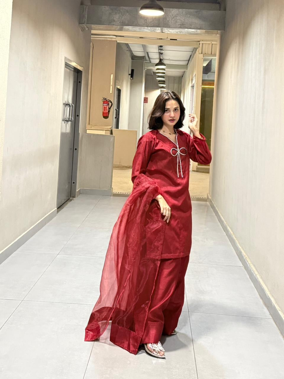 Bow Farshi Shalwar By Maheen Closet ❤️