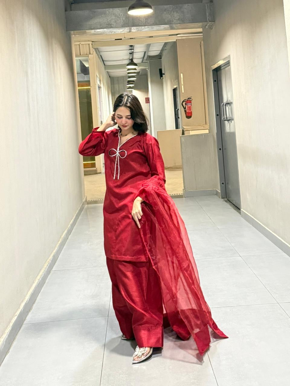 Bow Farshi Shalwar By Maheen Closet ❤️