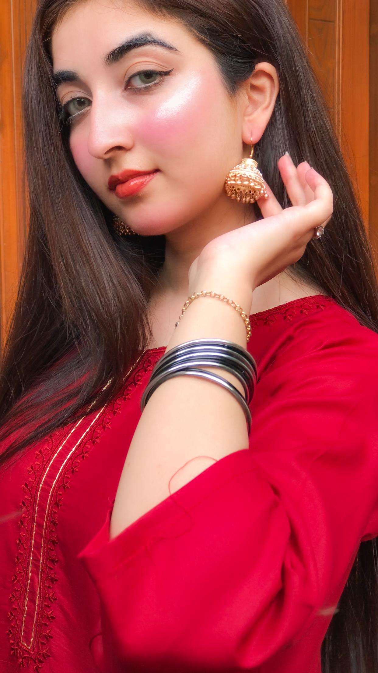 Maroon Dress By Maheen Closet