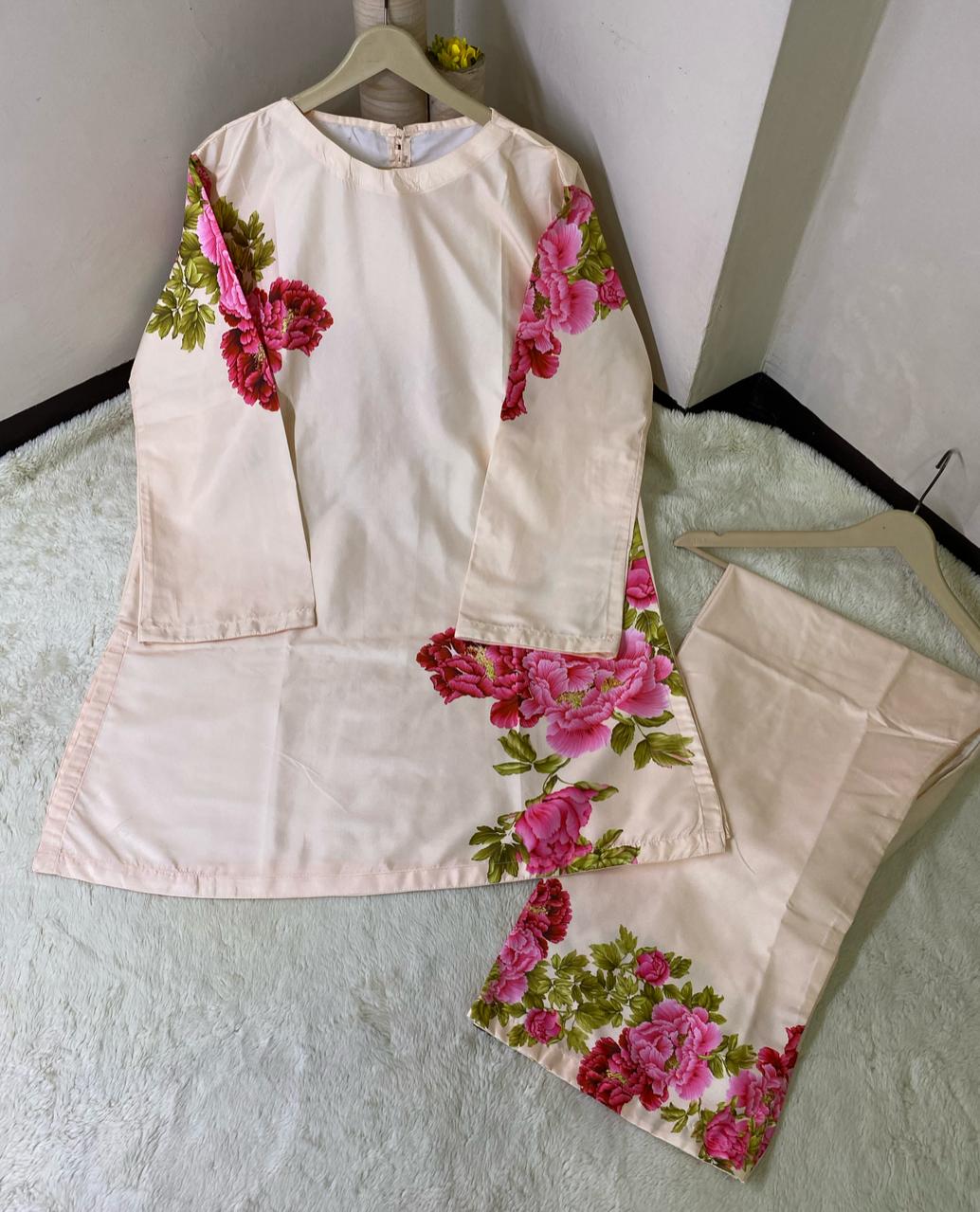 Flower Print 2 Pcs Dress Eid Arrival