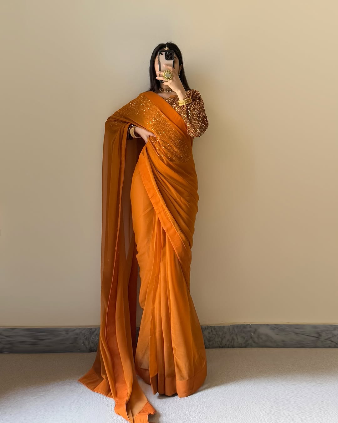 Gold Saree đ Premium Quality Ready to Wear