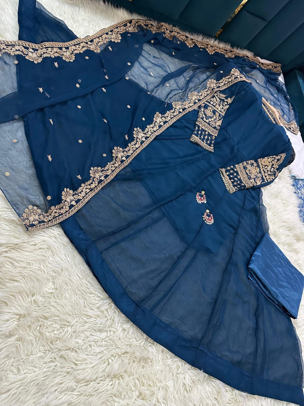 Sequence Tilla Embroided Three Peices Eid Pret