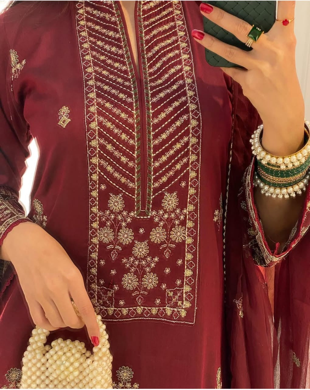 Heavy Embroded 3Pcs By Maheen Closet