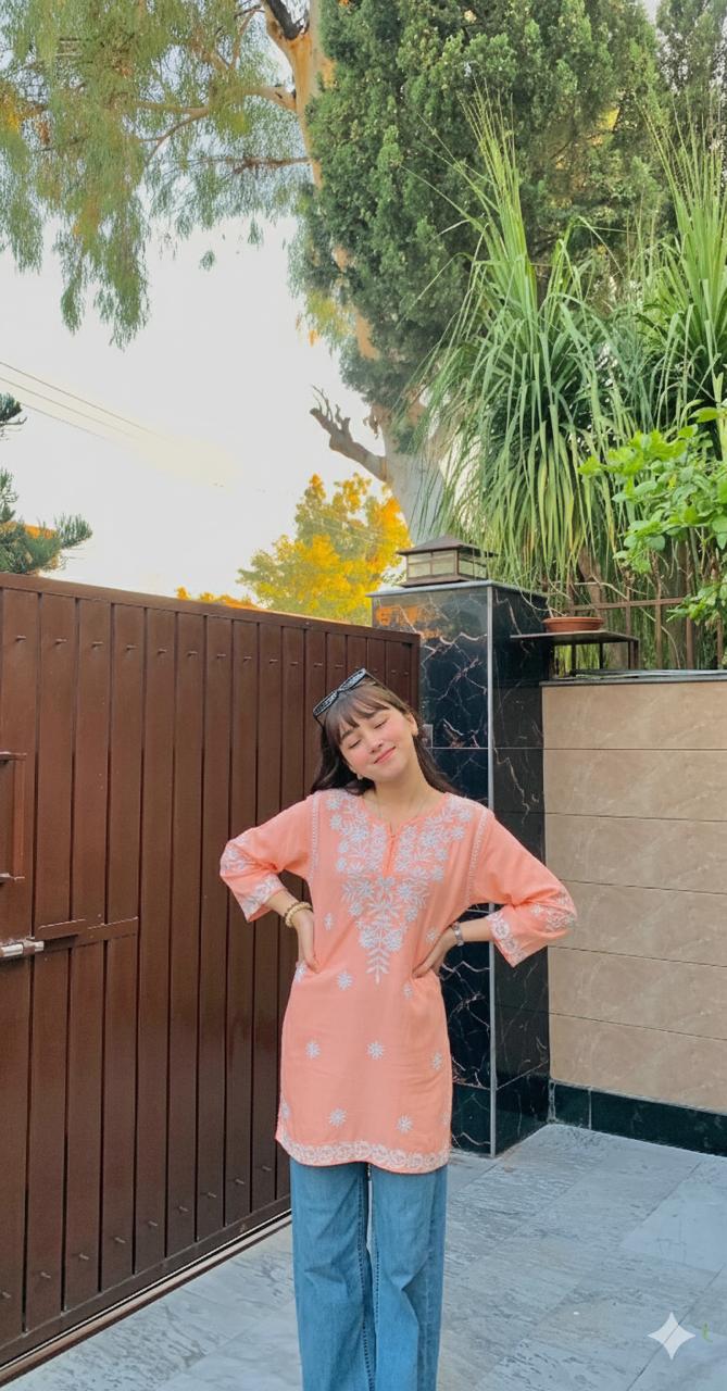 Indian Embroided Kurti In Short