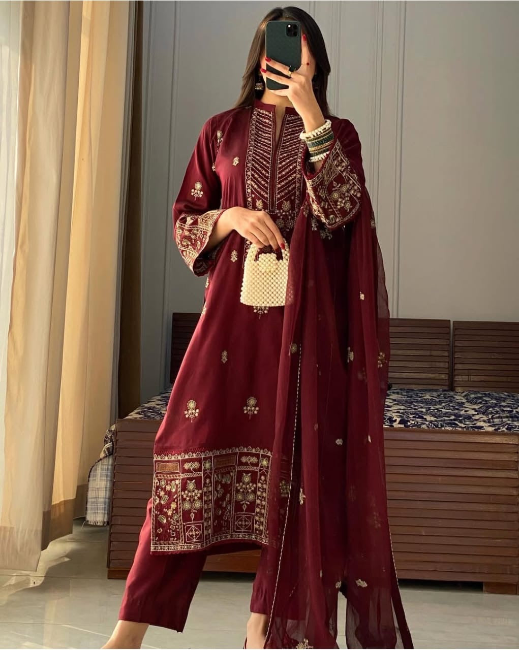 Heavy Embroded 3Pcs By Maheen Closet