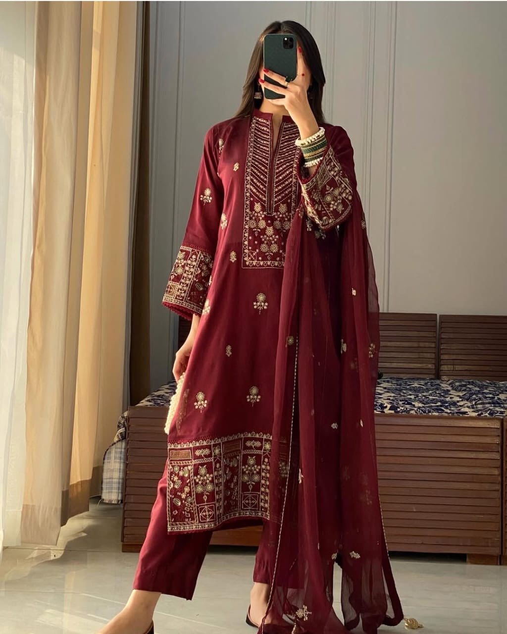 Heavy Embroded 3Pcs By Maheen Closet