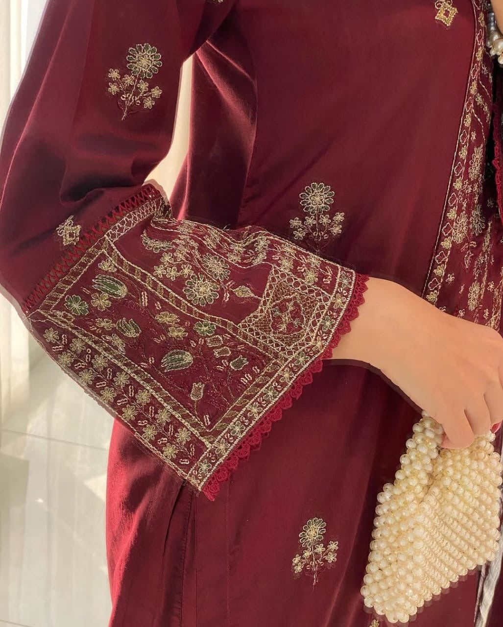 Heavy Embroded 3Pcs By Maheen Closet