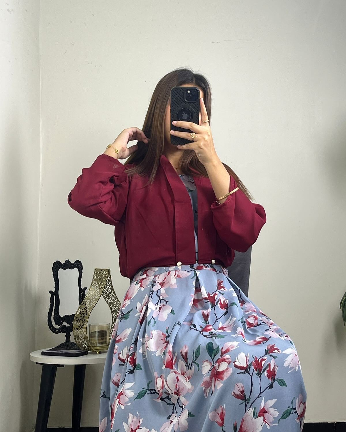 Long Frock Coat Lilac Maroon