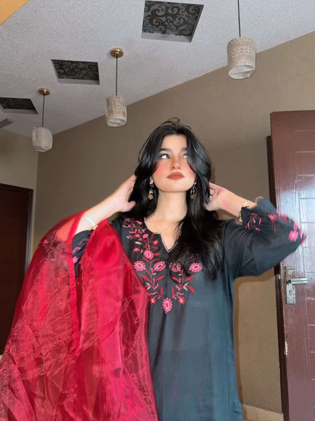 New Embroided Dress Three Peice ❤️