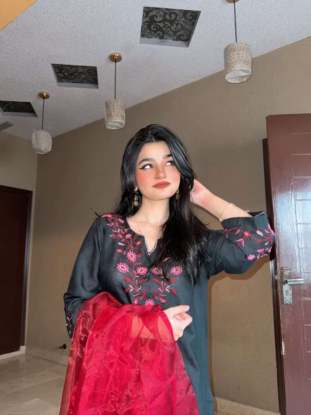 New Embroided Dress Three Peice ❤️